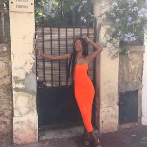 Orange Tube dress